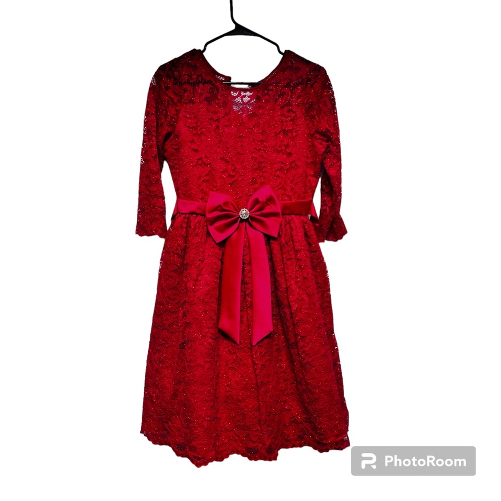 Rare Editions Red Lace Dress.